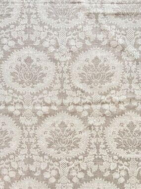 Covington NY Raphael Damask Fabric 1.25" Yd  56" Wide Linen Blend Vintage Taupe